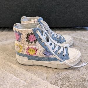 Ash Goa denim crochet sneakers size 37 GUC